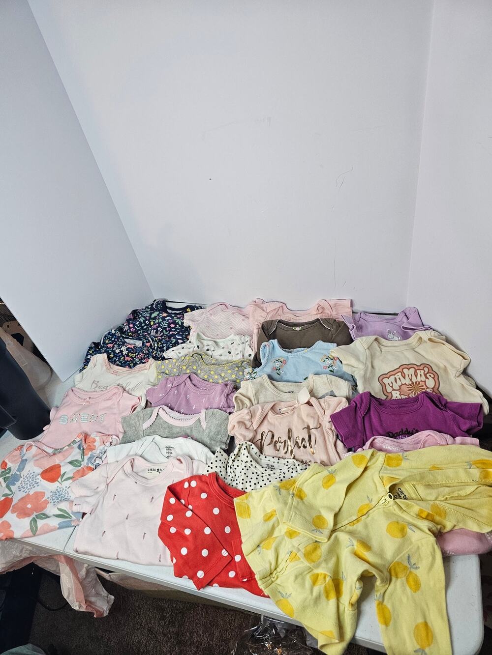 Baby girl clothing bundle 0-3M bodysuits, shirts, etc